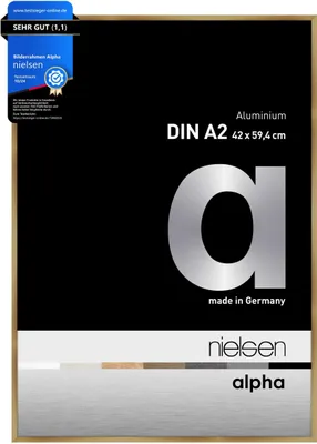 Produktbild von nielsen Aluminium Bilderrahmen Alpha, 42x59,4 cm (A2), Brushed Amber