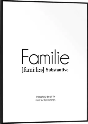 Produktbild von Wandbild - Schwarz-Weiß - 30 x 40 cm - Familie