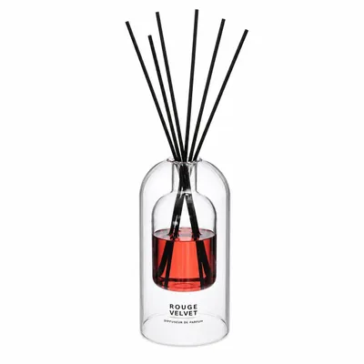 Produktbild von Duftstäbchen Geschenkset – Raumduft Diffuser 150 ml – Luxus Diffuser mit Duftstäbchen – Raumduft für Zuhause – Duftdiffuser Geschenk – Rouge Velvet