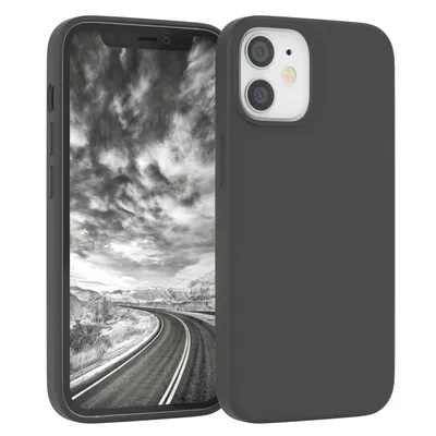 Produktbild von EAZY CASE Silikonhülle für Apple iPhone 12 Mini Silikon Backcover Schutz in Grau