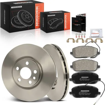 Produktbild von Frankberg 2x Bremsscheiben 4x Bremsbeläge Vorderachse für Citroën C8 Jumpy Fiat Scudo Ulysse Lancia Phedra Peugeot 807