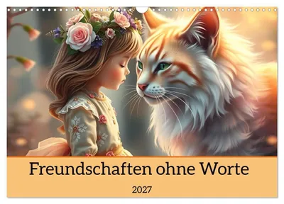 Produktbild von Freundschaften ohne Worte (Wandkalender 2027 DIN A3 quer), CALVENDO Monatskalender
