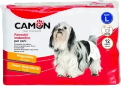 Zdjęcie produktu dla Pieluchy dla psów CAMON rozmiar L jednorazowe 12 szt