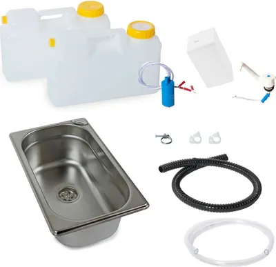 Produktbild von Miniküche Campingküche Küchenblock Novo Bausatz Batterie Spüle 265x160x100 mm T5