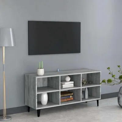 Immagine prodotto di Maison Exclusive - Mobile TV con gambe in metallo Grigio Sonoma 103,5x30x50 cm