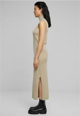 Image de Urban Classics Ladies Knitted Eco Viscose Turtleneck Dress wetsand - L