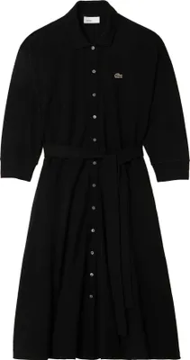 Obrázok produktu pre Lacoste – Dámske polo šaty, piqué, 3/4 rukávy GT12047 (36 DE) (čierne)