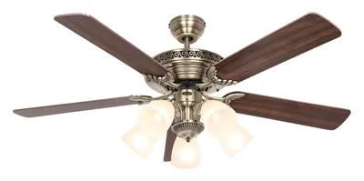 Produktbild von Deckenventilator mit Beleuchtung und Zugketten Centurion 132 cm