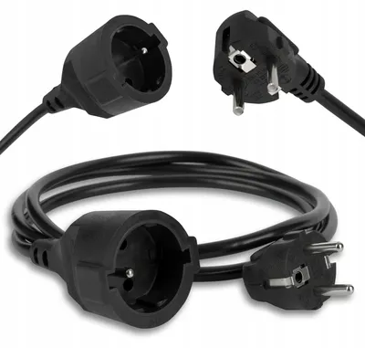 Produktbild von LEDLUX Verlängerungskabel 1,5m Garten Robust Schwarz Baustrom