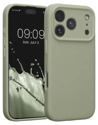 Produktbild von kwmobile Hülle kompatibel mit Apple iPhone 17 Pro - Hülle Silikon gummiert - Handyhülle - Handy Case in Graugrün