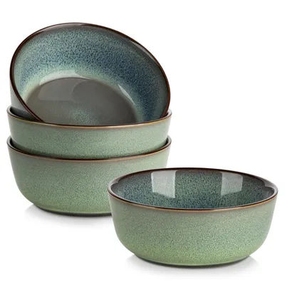 Produktbild von VANCASSO Steingut Schalen Set, 4-tlg Müslischale, Suppenschale, Stapelschale, Salatschale, Mehrzweckschale