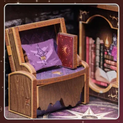 Produktbild von The Astrology Bookshop DIY Book Nook Miniaturhaus 3D-Puzzle mit LED-Beleuchtung