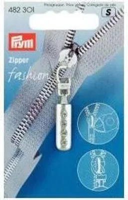 Produktbild von Prym Fashion-Zipper Strass silberfarbig matt
