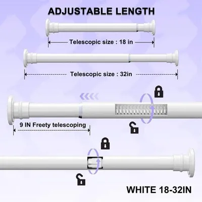 Produktbild von Duschstang Spannstange Ohne Bohren 45-70 cm Weiß