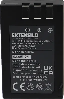 Produktbild von EXTENSILO Akku kompatibel mit Fujifilm FinePix S200EXR, S200, S100FS, S100 Kamera (1100 mAh, 7,2 V, Li-Ion)