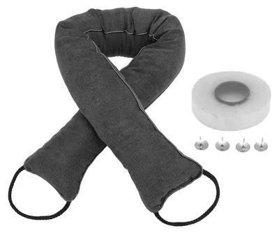Image de Boudins anti-courant d'air pour portes, anti-poussière, insonorisants, lavables, joints de bas de porte pour la maison, couleur gris foncé