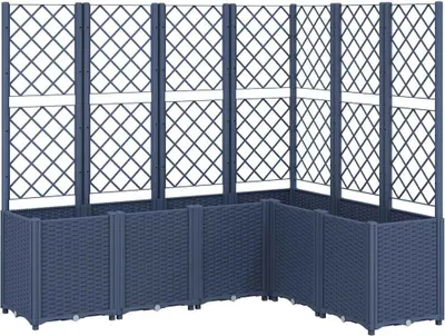 Immagine prodotto di vidaXL Fioriera con traliccio blu-grigio 160x120x140 cm PP