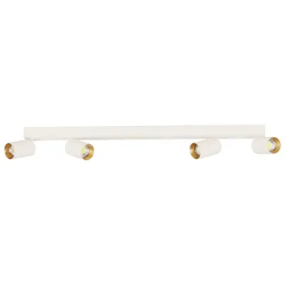 Zdjęcie produktu dla Lampa sufitowa z pilotem Perugia biało-złota 4xGU10x50W metal wym:9x100x9cm IP20 Light Prestige
