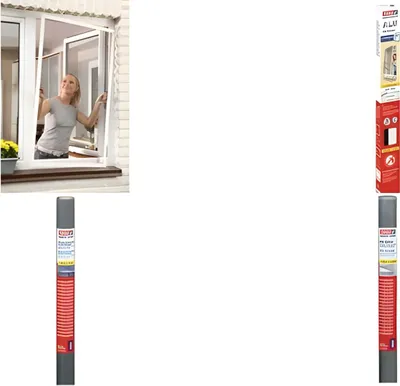 Image de tesa Moustiquaire ALU COMFORT fenêtre, 1,20 m x 1,50 m montage facile grâce à des connecteurs à vis innovants, sans (55195-00000-01)