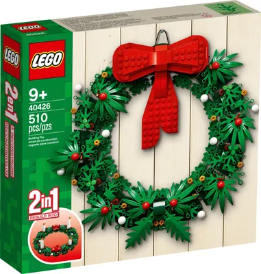 The image shows the LEGO Seasonal 40426 Türkranz / Adventskranz 2in1 set packaging.