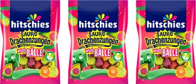 Produktbild von 3x Saure Drachenzungen Brizzl Bälle | 100g | Extra sauer & fruchtig | Knackige Hülle, weicher Kern!