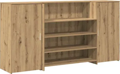 Zdjęcie produktu dla Biurko recepcyjne dąb artisan 200x50x103,5 cm Drewno klejone