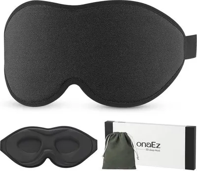 Produktbild von Famanu Schlafmaske 3D Ergonomisch - 100% Lichtblockierend mit Aufbewahrungstasche