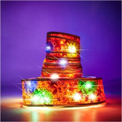 Image de Guirlande lumineuse décorative à LED, 10 m, 100 LED, guirlande de Noël, décoration de Noël multicolore, à piles