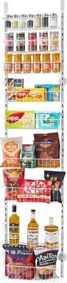 Immagine prodotto di SucceBuy Organizzatore da parete per dispensa a 9 livelli per portaspezie Cucina bianca