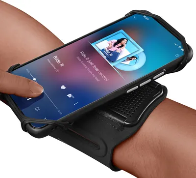 Produktbild von MMOBIEL MMOBIEL Sportarmband Handy - 360° Drehbares Handy Armband Joggen – Handyhalterung für iPhone 15 14 13 Pro Max, Samsung Galaxy S24 S23 Serie – Passend für alle 4.5 – 7.5 Zoll Smartphones – Schwarz