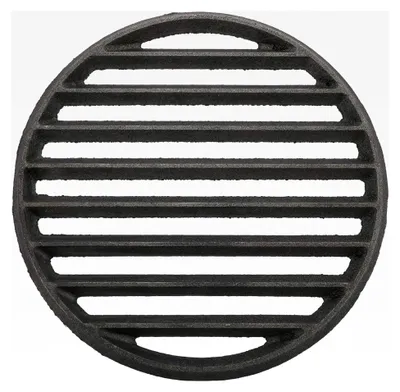 Produktbild von Runder Gusseisen Grillrost Verdickter Gitterrost Schwarz Haltbar Ofenrost Tafelrost Kohlerost Ascherost Kaminrost Feuerrost für Grill und Kamine Durchmesser 27,5 cm