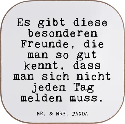 Produktbild von Mr. & Mrs. Panda Untersetzer für Gläser Es gibt diese besonderen... - Weiß - Geschenk, Glizer Spruch Sprüche Weisheiten Zitate Lustig Weisheit Worte, Kumpel, Coaster