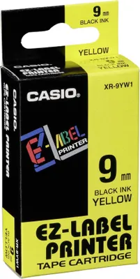 Produktbild von Casio XR-9 YW 9 mm schwarz auf gelb