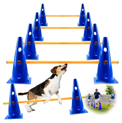Produktbild von Agility Set für kleine Hunde mit 10 Stangen