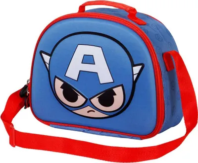 Produktbild von Karactermania Captain America Marvel 3d Bobblehead Avengers Brotdose Blau  Blau One Size