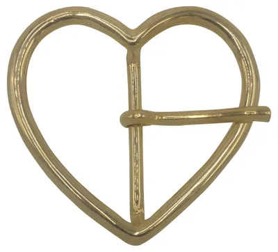 Produktbild von FRONHOFER Gürtelschnalle vergoldet, Dornschnalle Damen, Herzform 3,5 cm