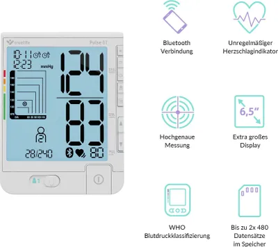Image de Truelife TLPBT TrueLife Pulse Oberarm-Blutdruckmessgerät BT Bluetooth retail