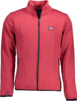 Produktbild von NORWAY 1963 Sweatshirt Rot Stickerei Taschen Kontrast : Größe - 2XL Größe: 2XL
