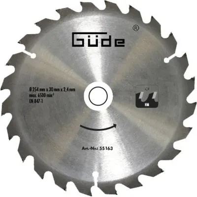 Produktbild von Güde Holzsägeblatt HM 254x30 - 24 Zähne