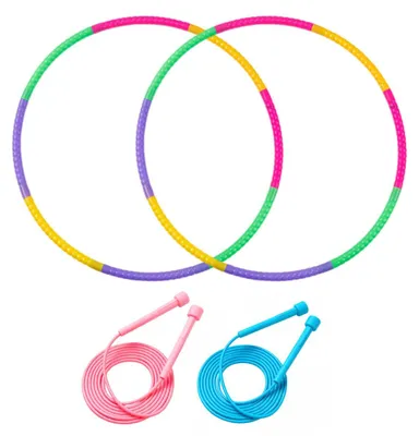 Imagen del producto de Aro Hula-Hoop, fabricado en plástico, con 8 segmentos, ideal para niños, fomenta el movimiento
