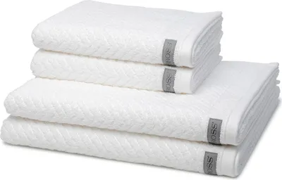 Produktbild von Ross Smart 2 X Handtuch 2 X Duschtuch im Set Frottee gerippt 520 g/m² superweich, Hautfreundlich saugstark pflegeleicht, Gewebte Bordüre modernes Design