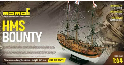 Immagine prodotto di Krick HMS Bounty Bausatz 1:64 Mamoli