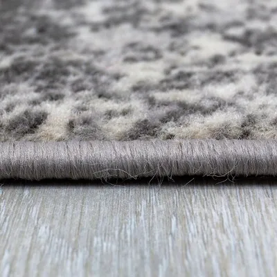 Produktbild von Teppich modern kariert abstraktes Design in Grau Blau meliert mit Farbverlauf Wohnzimmer Jugendzimmer , Farbe:Grau, Maße:80x150 cm