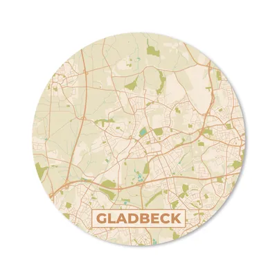 Produktbild von MuchoWow® Mauspad Mousepad Stadtplan - Gladbeck - Vintage - Karte 20x20 cm - Mousepads - Maus Mat - Pad - Mausunterlage - Schreibtischmatte