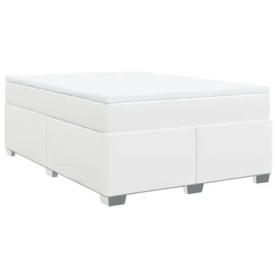 Produktbild von vidaXL Boxspringbett mit Matratze Weiß 140x200 cm Kunstleder