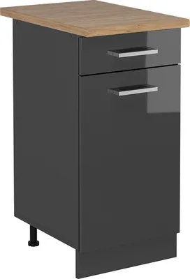 Immagine prodotto di Mobiletto base per cucina Vicco R-Line Antracite lucido 40 cm , PL Rovere, Model 53482