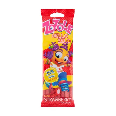 Produktbild von Zozole Saure Gummibonbons mit Erdbeergeschmack 75 g