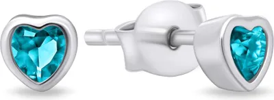Produktbild von Zarte Silberohrringe mit Zirkonen Herzen EA599WLB