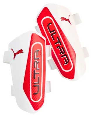 Produktbild von Puma - "Ultra Light" Schienbeinschutz SX1918 (M) (Weiß/Rot)