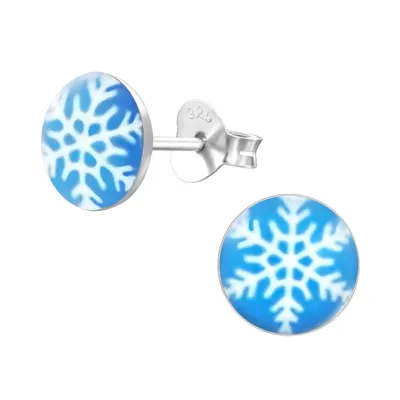 Produktbild von Ohrringe Ohrstecker 925 Sterling Silber mit Schneeflocke